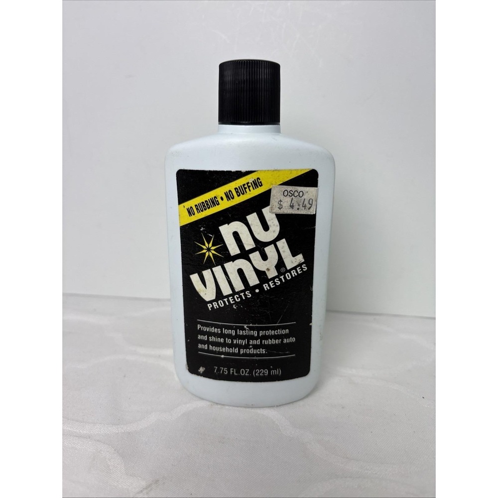 Nu Vinyl Car Interior Protectant Restores Leather Dashboard 7.75 Oz NOS Full